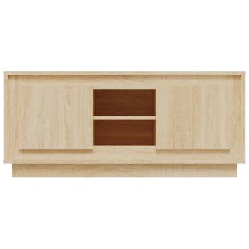 TV Cabinet Sonoma Oak 102x35x45 cm Engineered Wood