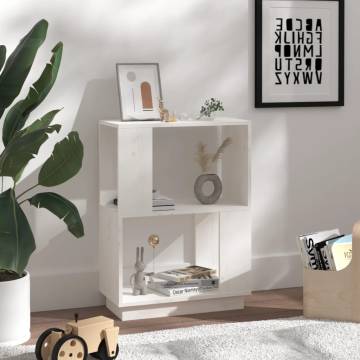 Book Cabinet/Room Divider White 51x25x70 cm Solid Wood Pine