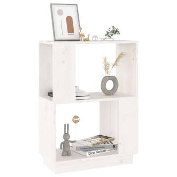 Book Cabinet/Room Divider White 51x25x70 cm Solid Wood Pine