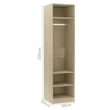 Wardrobe Sonoma Oak 50x50x200 cm Engineered Wood