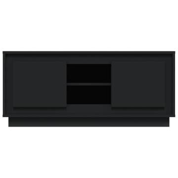 TV Cabinet Black 102x35x45 cm Engineered Wood