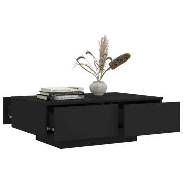 Coffee Table Black 90x60x31 cm Engineered Wood