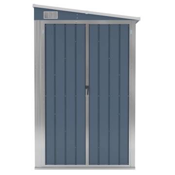 Wall-mounted Garden Shed Grey 118x100x178 cm Galvanised Steel