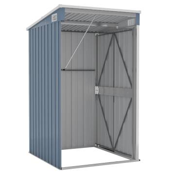 Wall-mounted Garden Shed Grey 118x100x178 cm Galvanised Steel