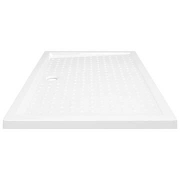 Shower Base Tray with Dots White 80x120x4 cm ABS