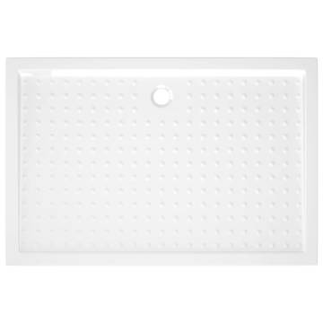 Shower Base Tray with Dots White 80x120x4 cm ABS