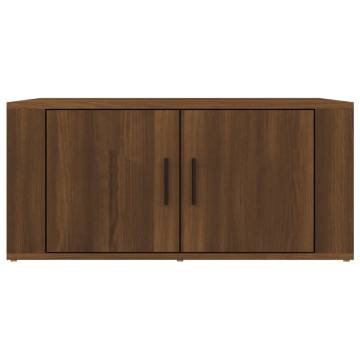 Coffee Table Brown Oak 80x50x36 cm Engineered Wood