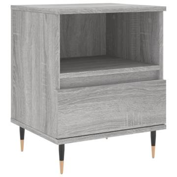 Bedside Cabinet Grey Sonoma 40x35x50 cm Engineered Wood