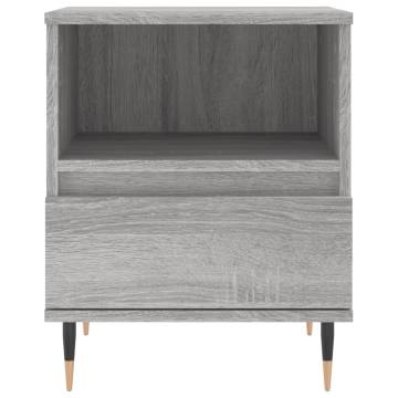 Bedside Cabinet Grey Sonoma 40x35x50 cm Engineered Wood