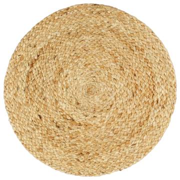 Placemats 6 pcs Plain Natural 38 cm Round Jute