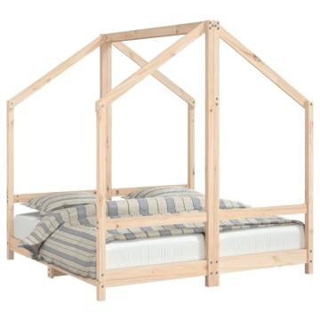 Kids Bed Frame 2x(70x140) cm Solid Wood Pine