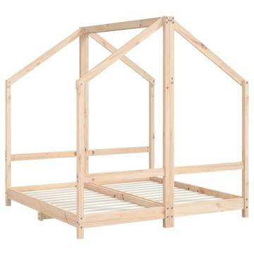 Kids Bed Frame 2x(70x140) cm Solid Wood Pine