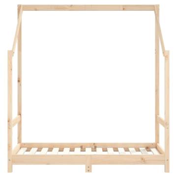 Kids Bed Frame 2x(70x140) cm Solid Wood Pine