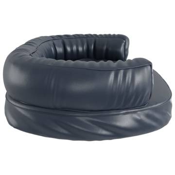 Ergonomic Foam Dog Bed Dark Blue 88x65 cm Faux Leather