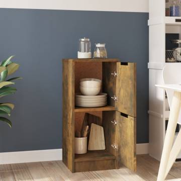 Sideboard Smoked Oak 30x30x70 cm Engineered Wood