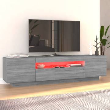 TV Cabinet with LED Lights Grey Sonoma 160x35x40 cm