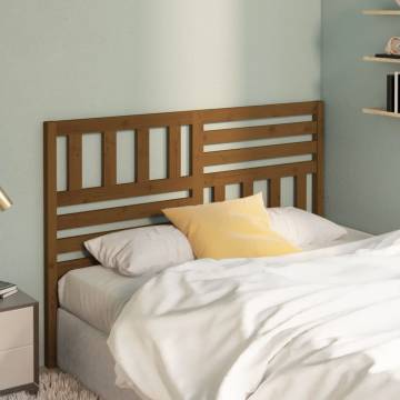 Bed Headboard Honey Brown 141x4x100 cm Solid Wood Pine