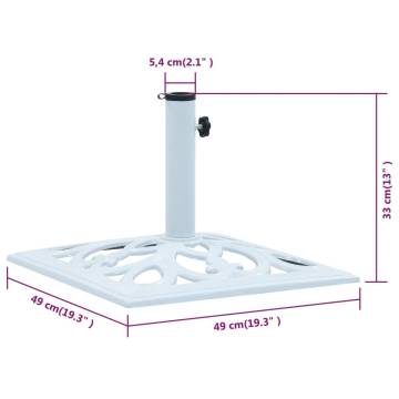 Umbrella Base White 12 kg 49 cm Cast Iron