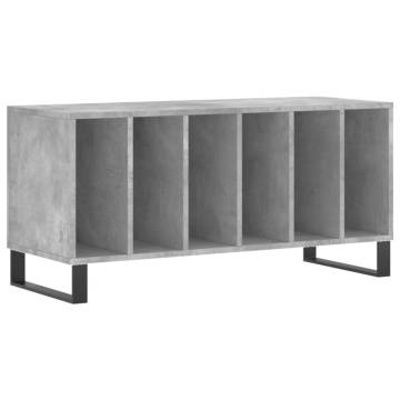 Record Cabinet Concrete Grey 100x38x48 cm Engineered Wood