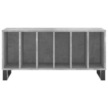 Record Cabinet Concrete Grey 100x38x48 cm Engineered Wood