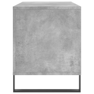 Record Cabinet Concrete Grey 100x38x48 cm Engineered Wood