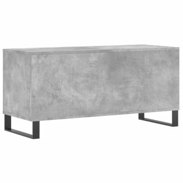 Record Cabinet Concrete Grey 100x38x48 cm Engineered Wood