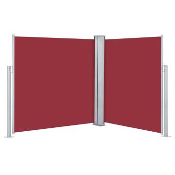 Retractable Side Awning Red 140x600 cm