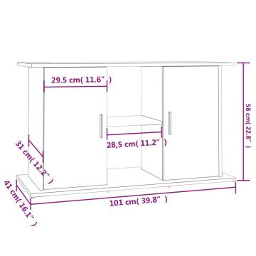 Aquarium Stand Brown Oak 101x41x58 cm Engineered Wood