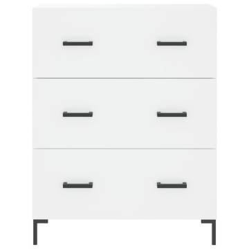 Highboard White 69.5x34x180 cm Engineered Wood