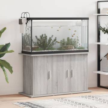 Aquarium Stand Grey Sonoma 101x41x58 cm Engineered Wood