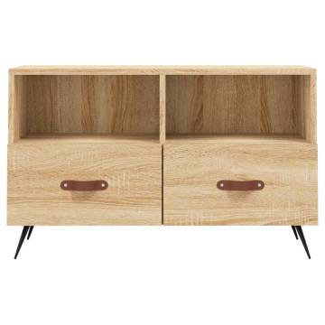 TV Cabinet Sonoma Oak 80x36x50 cm Engineered Wood