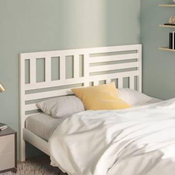 Bed Headboard White 166x4x100 cm Solid Wood Pine