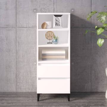 Highboard White 40x36x110 cm Engineered Wood