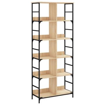 Bookshelf Sonoma Oak 78.5x33x188.5 cm Engineered Wood