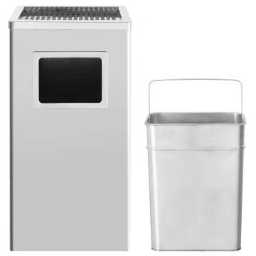 Ashtray Dustbin Hotel 45 L Stainless Steel