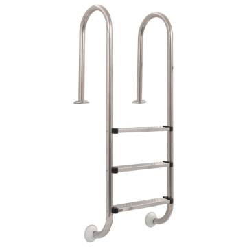 Pool Ladder 3 Steps Stainless Steel 304 120 cm