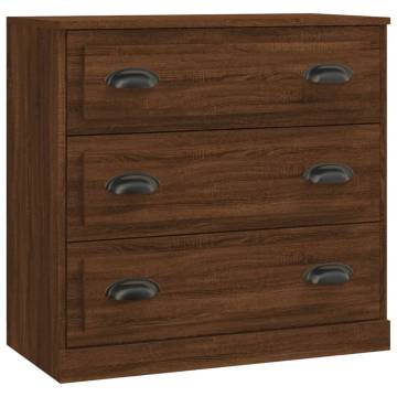 Sideboards 2 pcs Brown Oak Engineered Wood