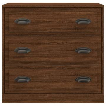 Sideboards 2 pcs Brown Oak Engineered Wood