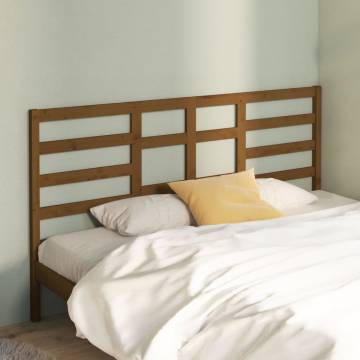 Bed Headboard Honey Brown 206x4x104 cm Solid Wood Pine