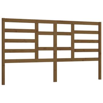 Bed Headboard Honey Brown 206x4x104 cm Solid Wood Pine