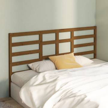 Bed Headboard Honey Brown 206x4x104 cm Solid Wood Pine