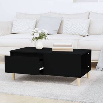 Coffee Table Black 90x50x36.5 cm Engineered Wood