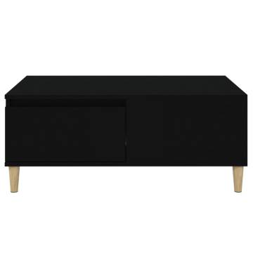 Coffee Table Black 90x50x36.5 cm Engineered Wood