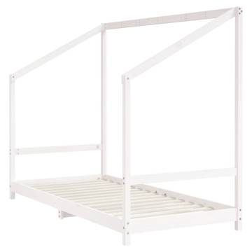 Kids Bed Frame White 90x200 cm Solid Wood Pine