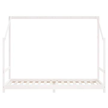 Kids Bed Frame White 90x200 cm Solid Wood Pine