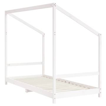 Kids Bed Frame White 90x200 cm Solid Wood Pine