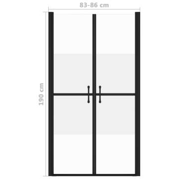 Shower Door Half Frosted ESG (83-86)x190 cm