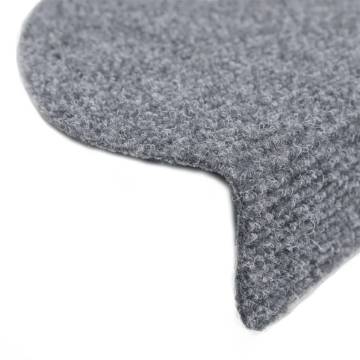 Self-adhesive Stair Mats 5 pcs Light Grey 56x17x3 cm Needle Punch