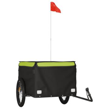 Bike Trailer Black and Green 45 kg Iron