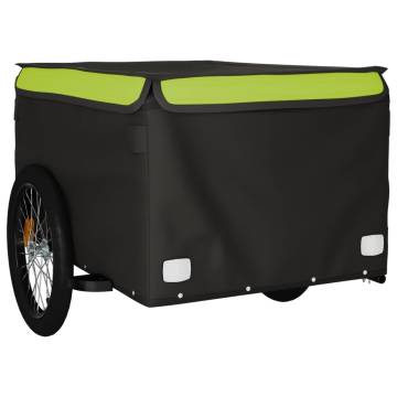 Bike Trailer Black and Green 45 kg Iron